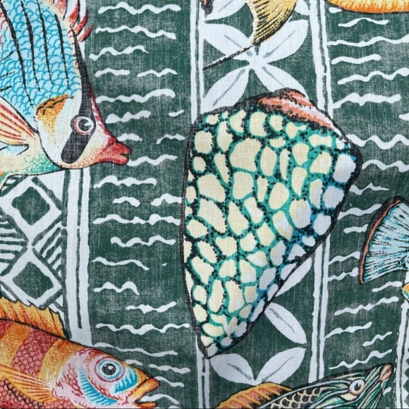 Vintage Reyn Spooner Huahine Hawaiian 2 Fabric Swatch Sample Craft Sewing - Picture 4 of 10